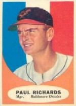 1961 Topps Baseball Cards      131     Paul Richards MG